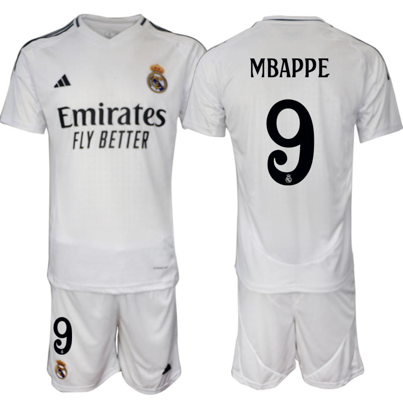 Men 2024-2025 Club Real Madrid home White #9 Soccer Jersey->real madrid jersey->Soccer Club Jersey